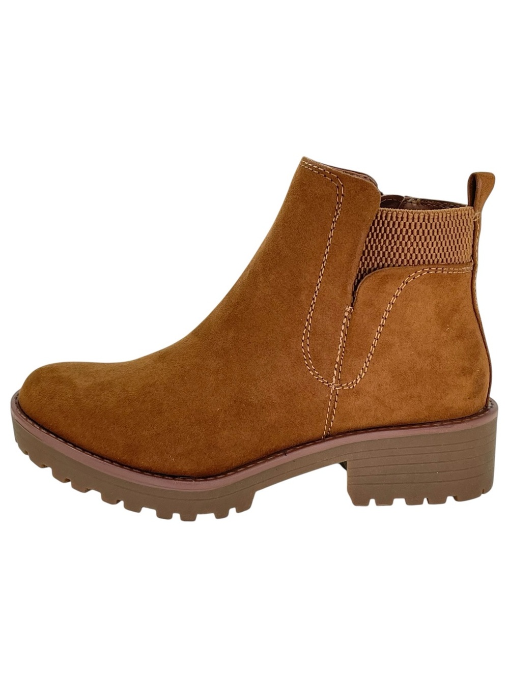 Sun + Stone Kandy Brown Microsuede Womens Ankle Boots Size 5M - Picture 3 of 12